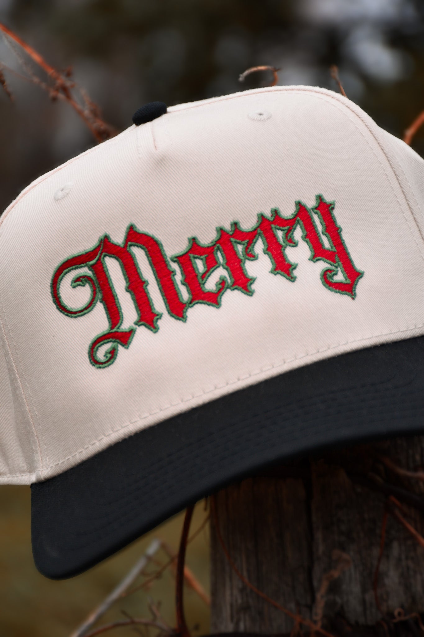 “Merry” Old English Holiday Trucker Hat