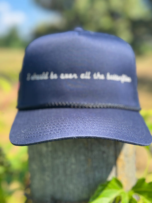 I Should Be Over All the Butterflies – Blue Otto Rope Hat