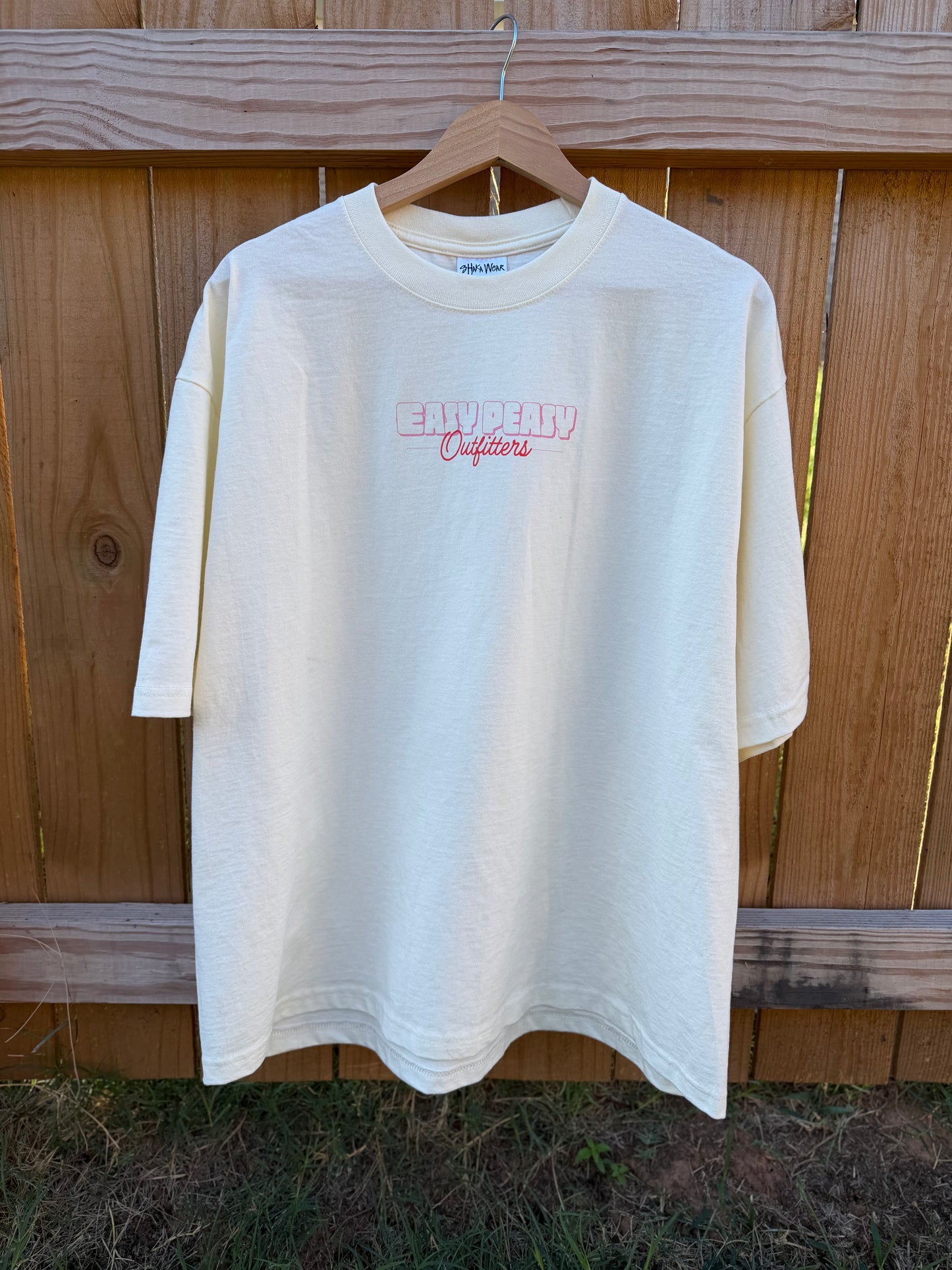 Easy Peasy “Not a Bike Shop” Crop Tee — Cream